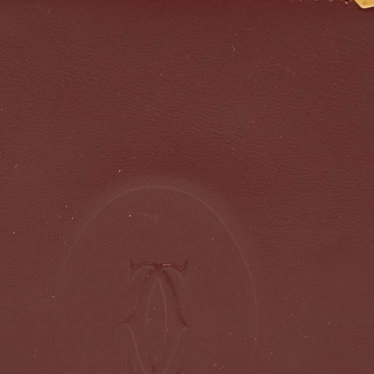 Pre Owned Cartier Burgundy Leather Must De Cartier Agenda Diary 