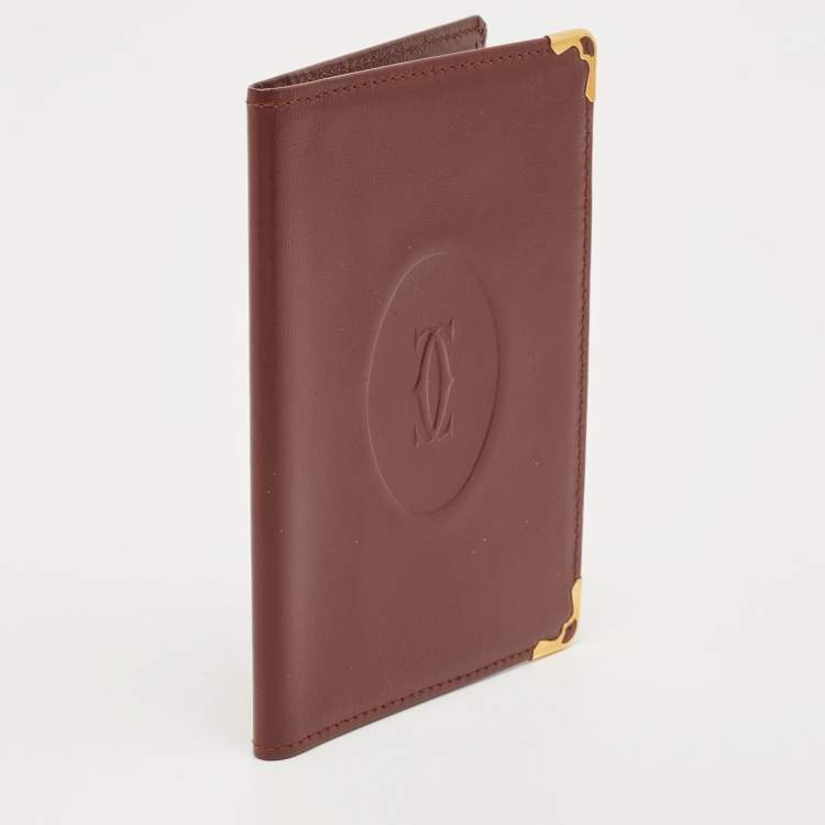 Pre Owned Cartier Burgundy Leather Must De Cartier Agenda Diary 