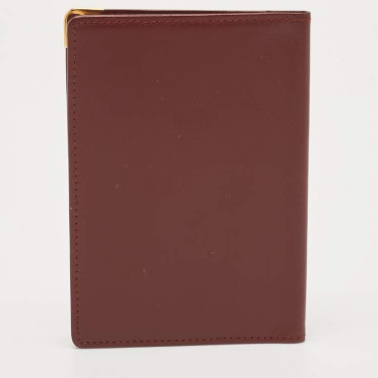 Pre Owned Cartier Burgundy Leather Must De Cartier Agenda Diary 