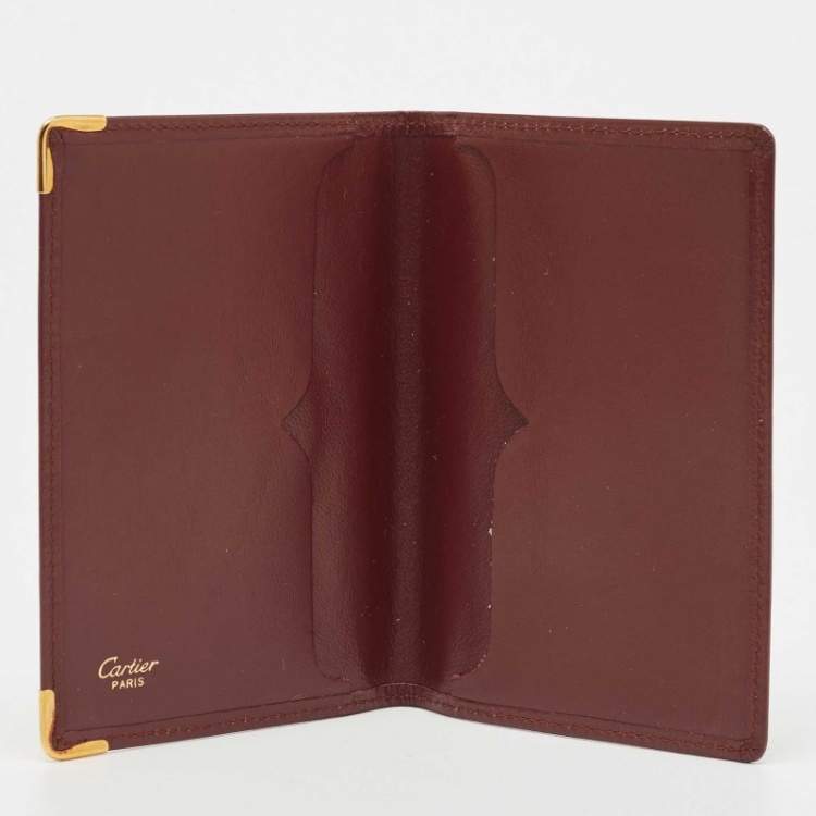 Pre Owned Cartier Burgundy Leather Must De Cartier Agenda Diary 