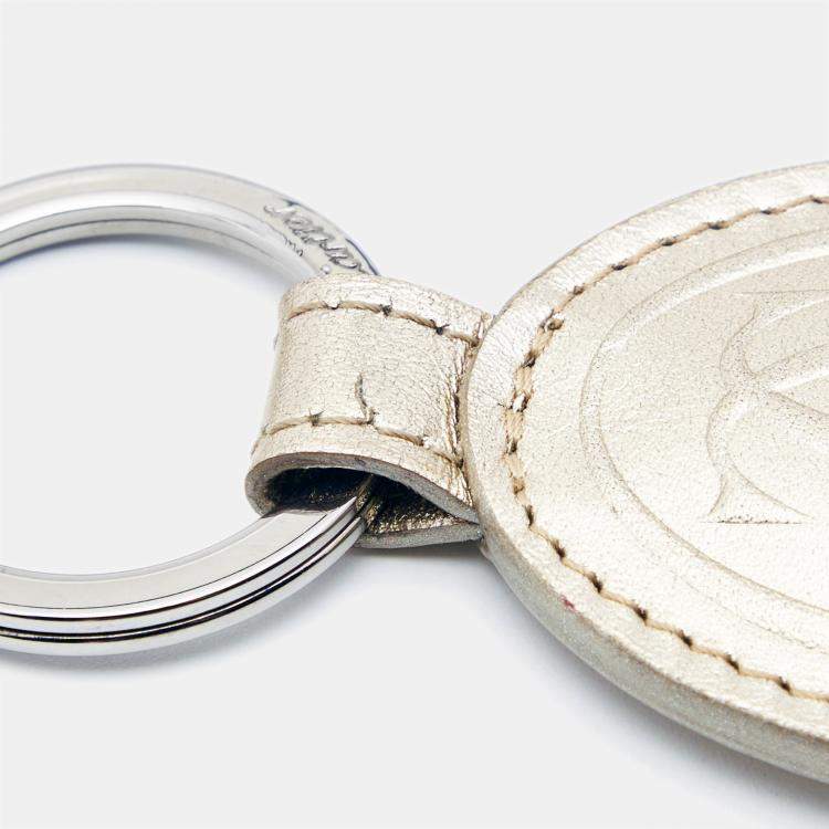 Pre Owned Cartier Gold Leather Must de Cartier Key Ring