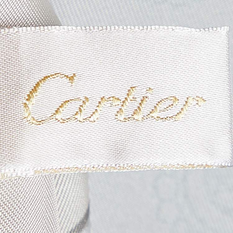 Pre Owned Cartier Multicolor Paris Postcard Print Silk Scarf