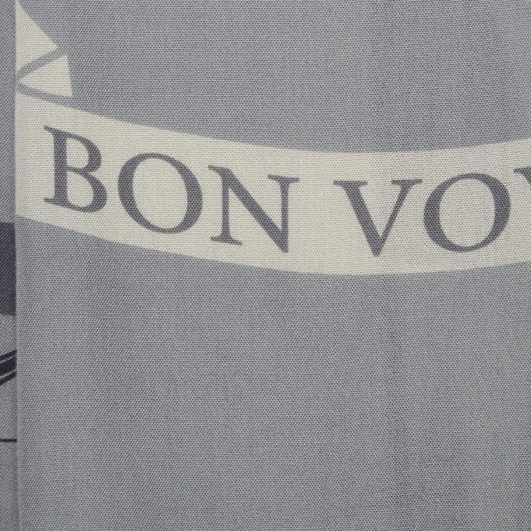 مملوكة مسبقًا Cartier Grey Bon Voyage Wool Fringed Scarf