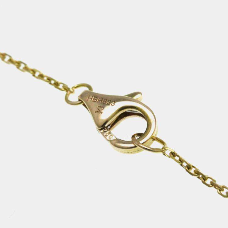 Pre Owned Cartier 18K Yellow, Rose, White Gold and Diamond Trinity Pendant Necklace 