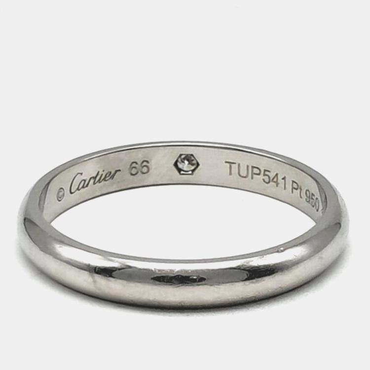 Pre Owned Cartier Platinum Diamond Ring Size 66