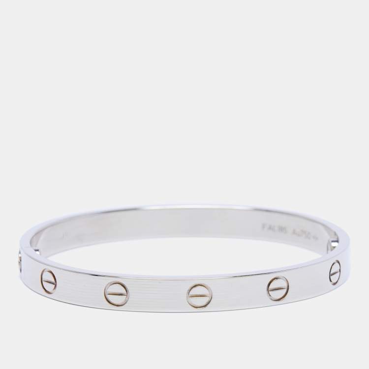 Pre Owned Cartier Love 18k White Gold Bracelet 16
