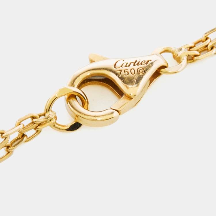 Pre Owned Cartier Love Diamond 18k Yellow Gold Bracelet