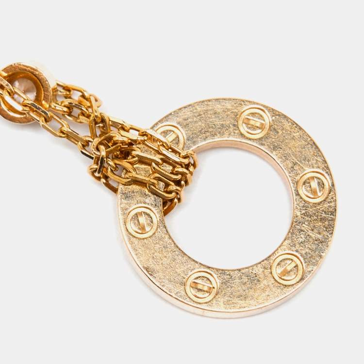 Pre Owned Cartier Love Diamond 18k Yellow Gold Bracelet