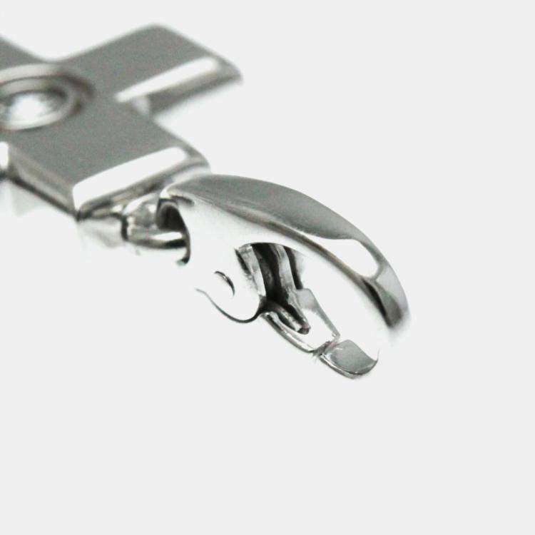Pre Owned Cartier 18K White Gold and Diamond Cross Charm 