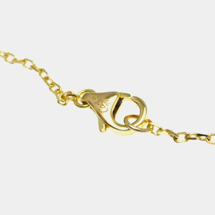 Pre Owned Cartier 18K Yellow, Rose, White Gold Trinity Heart Pendant Necklace