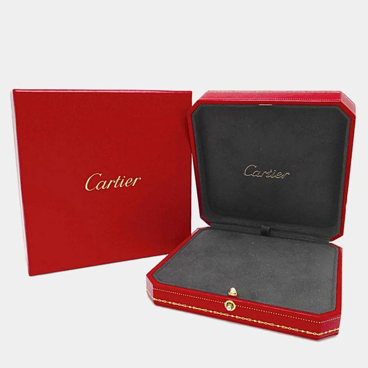 Pre Owned Cartier 18K Yellow, Rose, White Gold Trinity Heart Pendant Necklace