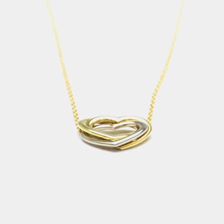 Pre Owned Cartier 18K Yellow, Rose, White Gold Trinity Heart Pendant Necklace