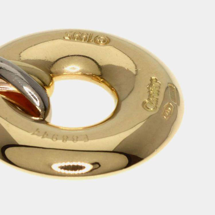 Pre Owned Cartier 18K Yellow, Rose, White Gold Trinity Circle Pendant