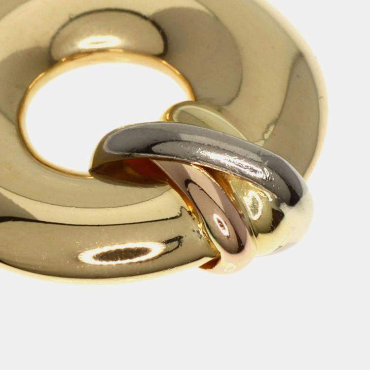 Pre Owned Cartier 18K Yellow, Rose, White Gold Trinity Circle Pendant