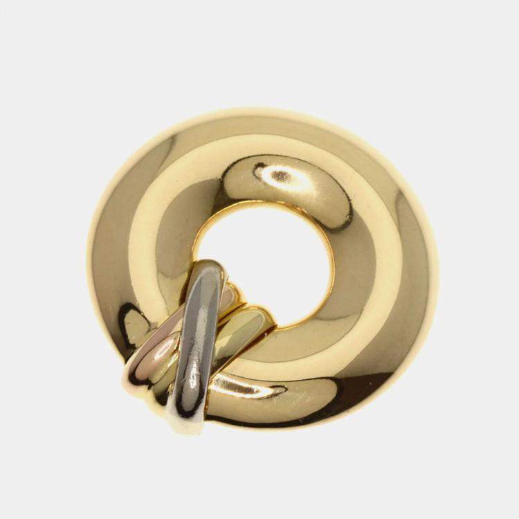 Pre Owned Cartier 18K Yellow, Rose, White Gold Trinity Circle Pendant
