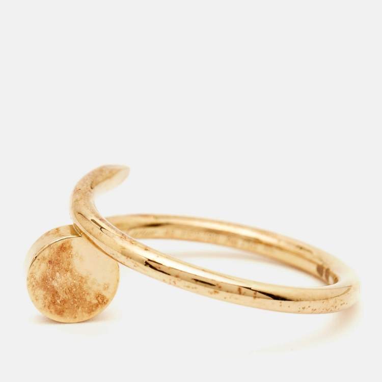 Pre Owned Cartier Juste Un Clou 18k Yellow Gold Small Model Ring Size 48