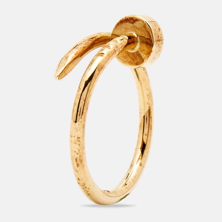 Pre Owned Cartier Juste Un Clou 18k Yellow Gold Small Model Ring Size 48