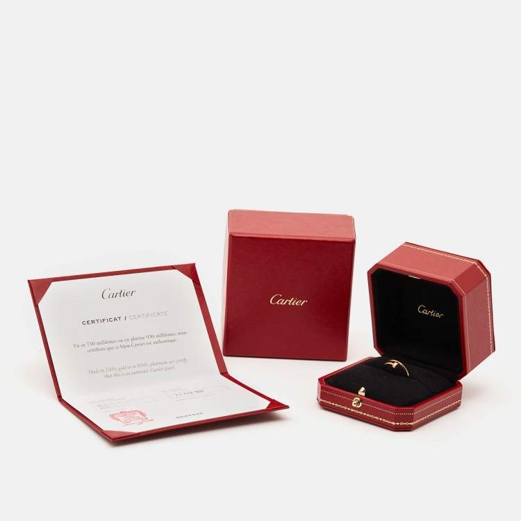 Pre Owned Cartier Juste Un Clou 18k Yellow Gold Small Model Ring Size 48