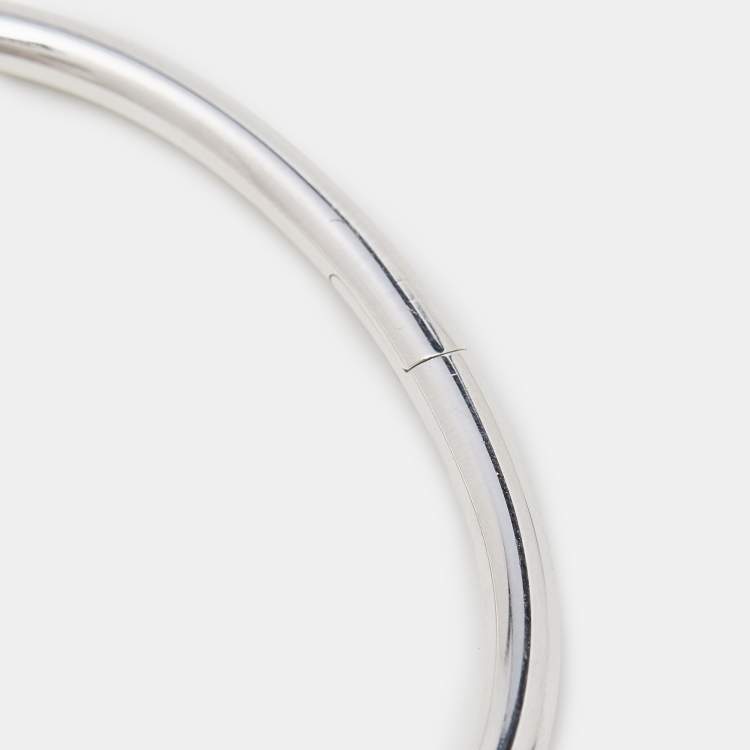 Pre Owned Cartier Juste Un Clou 18k White Gold Bracelet 17