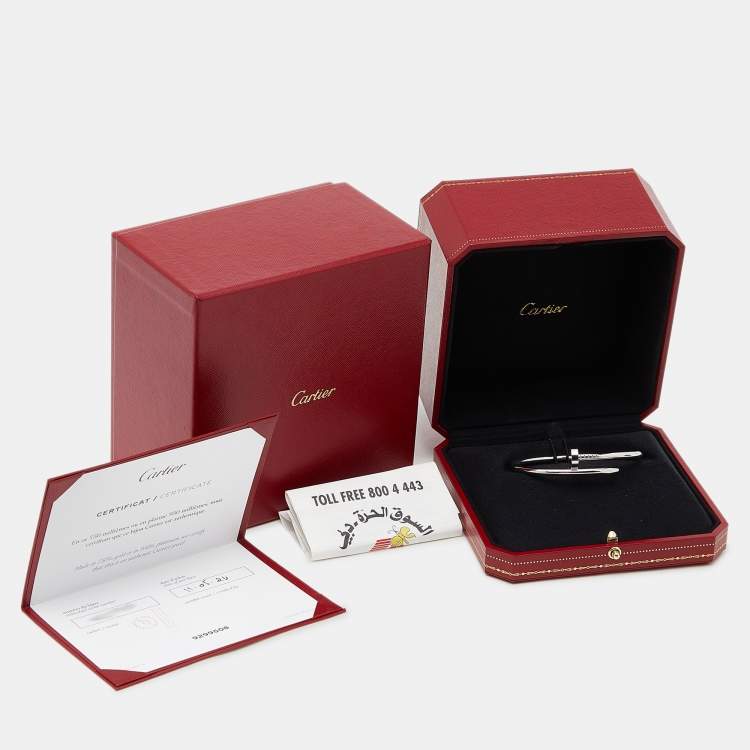 Pre Owned Cartier Juste Un Clou 18k White Gold Bracelet 17