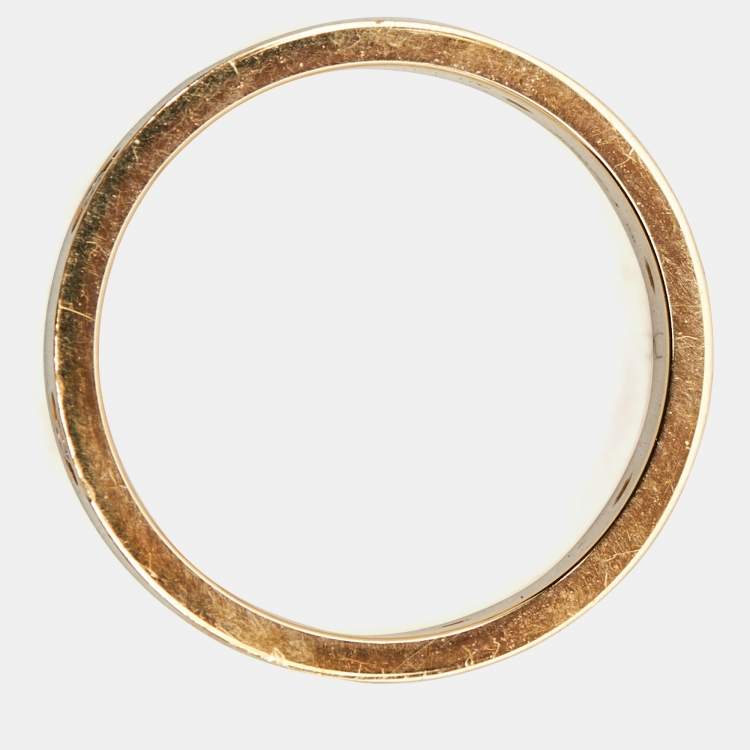 Pre Owned Cartier Love 8 Diamond 18k Yellow Gold Ring Size 52