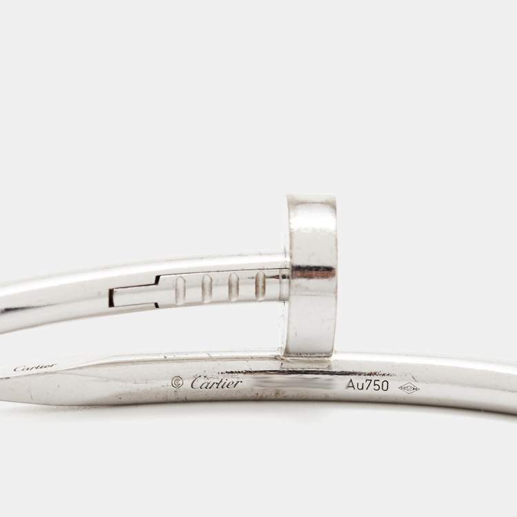 Pre Owned Cartier Juste Un Clou18k  White Gold Bracelet 18