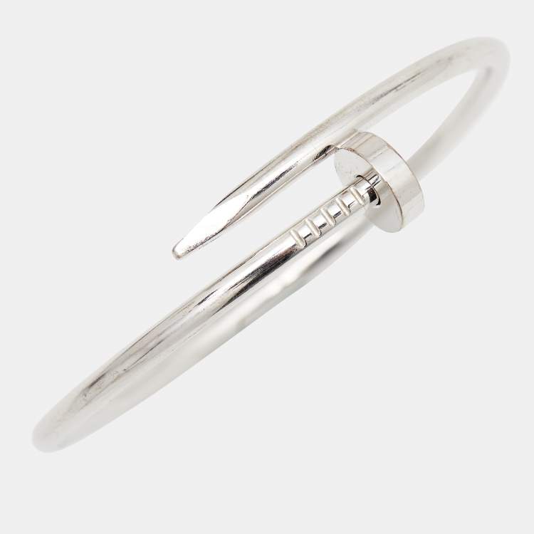 Pre Owned Cartier Juste Un Clou18k  White Gold Bracelet 18