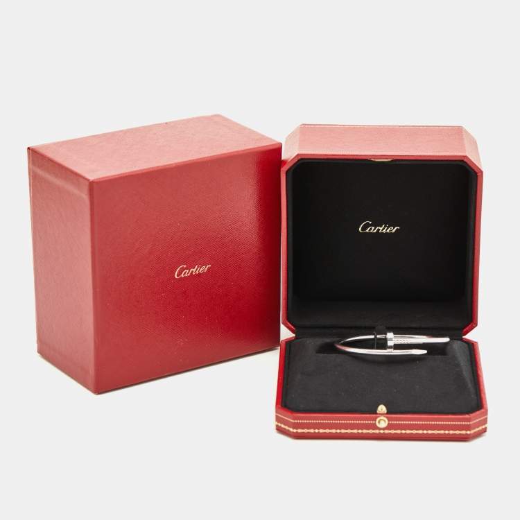 Pre Owned Cartier Juste Un Clou18k  White Gold Bracelet 18