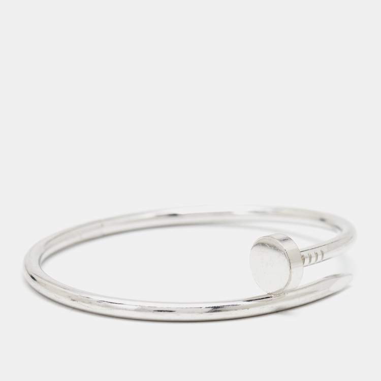 Pre Owned Cartier Juste Un Clou18k  White Gold Bracelet 18