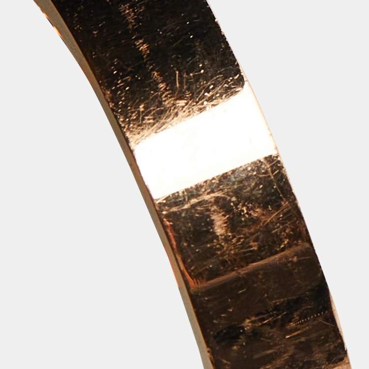 Pre Owned Cartier C De Cartier Diamond 18k Rose Gold Wedding Band Ring Size 49