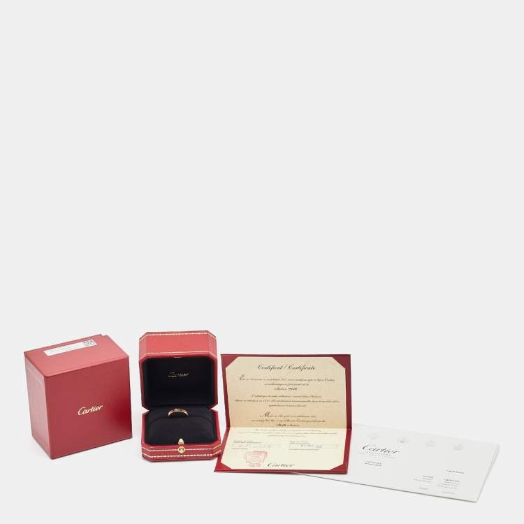 Pre Owned Cartier Love 18k Yellow Gold Wedding Band Ring Size 55
