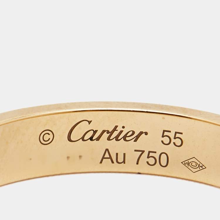Pre Owned Cartier Love 18k Yellow Gold Wedding Band Ring Size 55