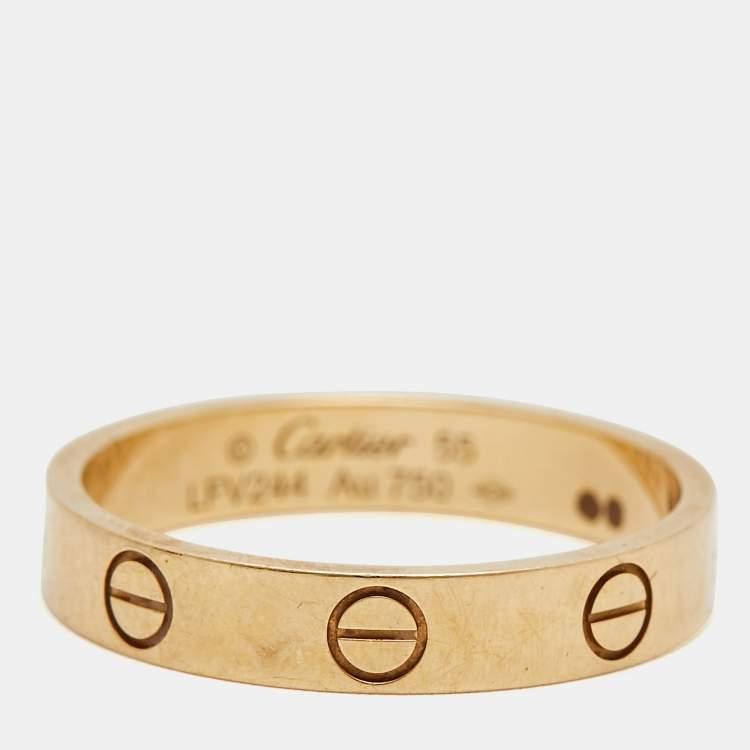 Pre Owned Cartier Love 18k Yellow Gold Wedding Band Ring Size 55