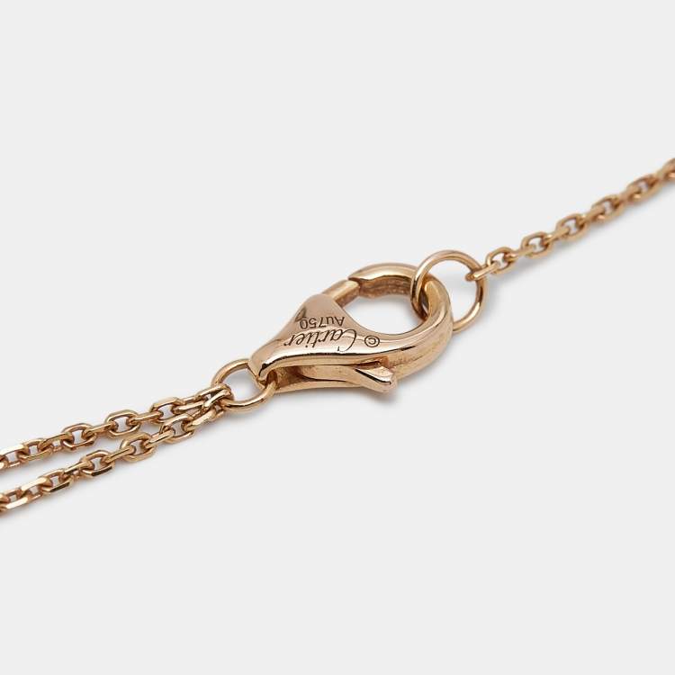 Pre Owned Cartier Trinity 18k Three Tone Gold Necklace