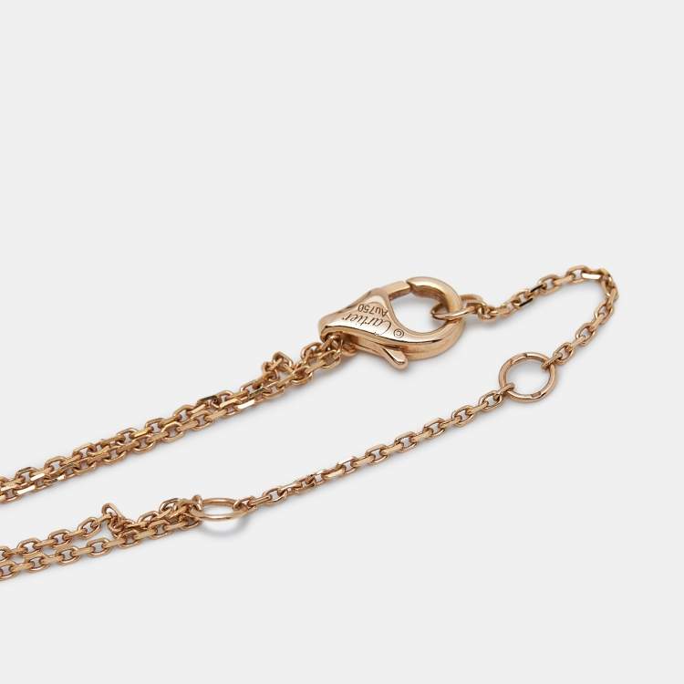 Pre Owned Cartier Trinity 18k Three Tone Gold Necklace