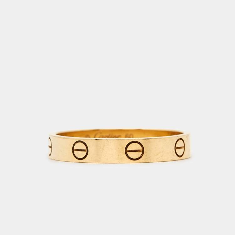 Pre Owned Cartier Love 18k Yellow Gold Wedding Band Ring Size 60