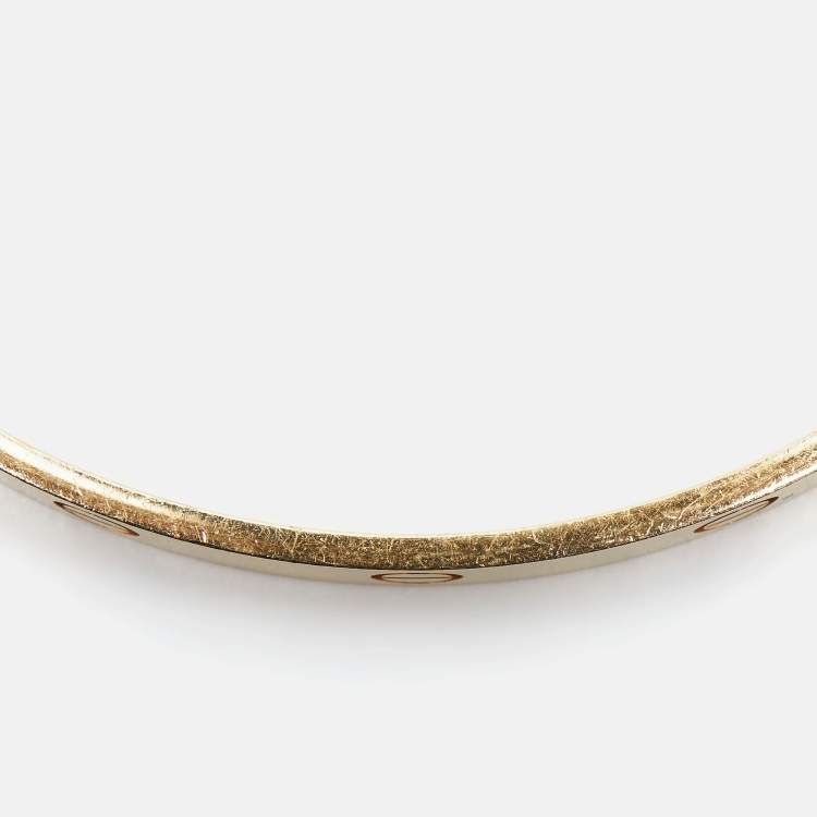 مملوكة مسبقًا Cartier Love 18k Yellow Gold Open Cuff Bracelet 19