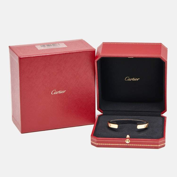 مملوكة مسبقًا Cartier Love 18k Yellow Gold Open Cuff Bracelet 19