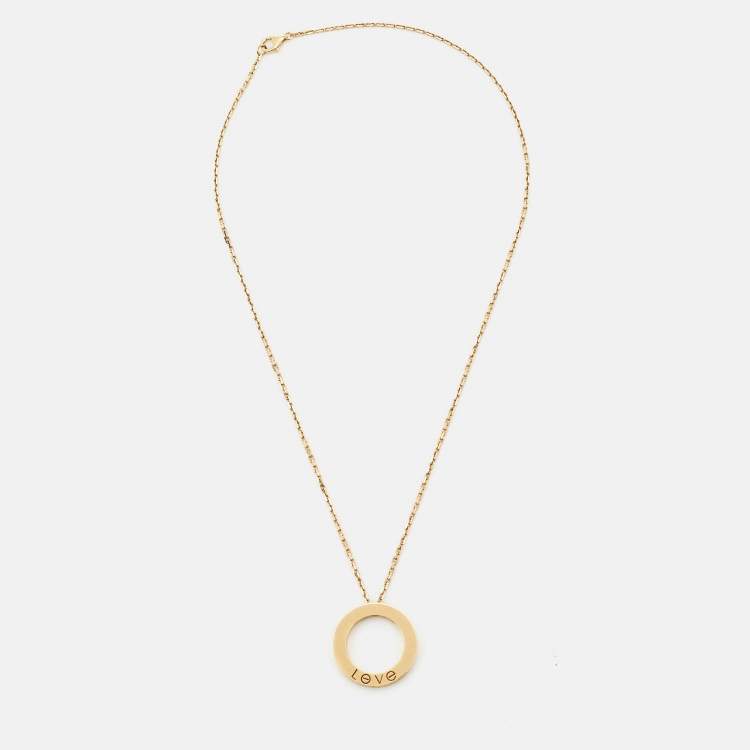 Pre Owned Cartier Love 18k Yellow Gold Necklace