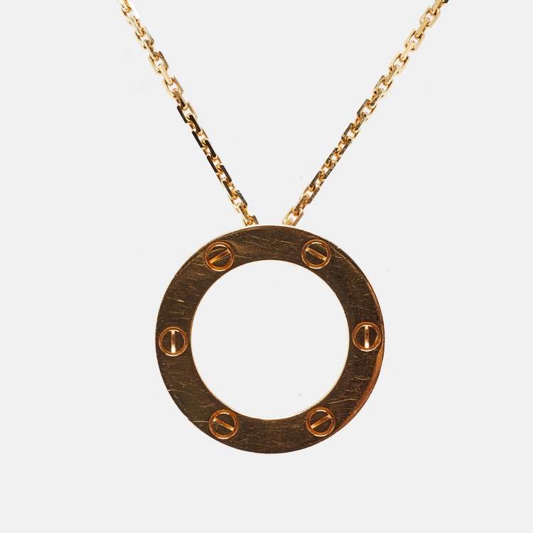 Pre Owned Cartier Love 18k Yellow Gold Necklace