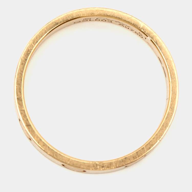 Pre Owned Cartier Love 18k Yellow Gold Narrow Wedding Band Ring Size 51