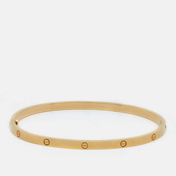 Pre Owned Cartier Love 18k Yellow Gold Small Model Bracelet 20