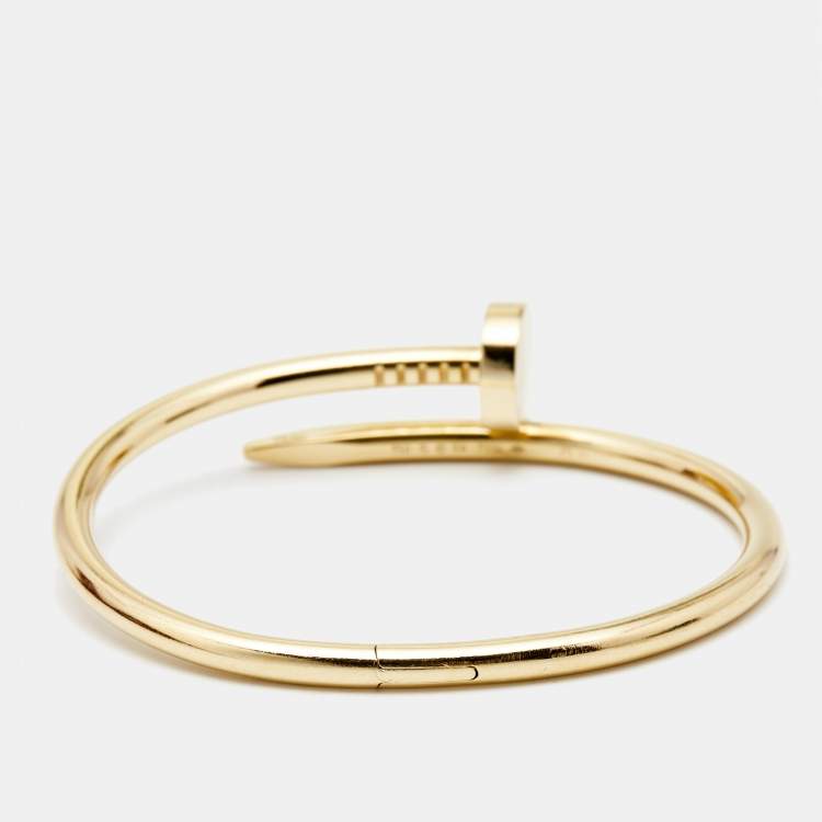 Pre Owned Cartier Juste Un Clou 18k Yellow Gold Bracelet 15