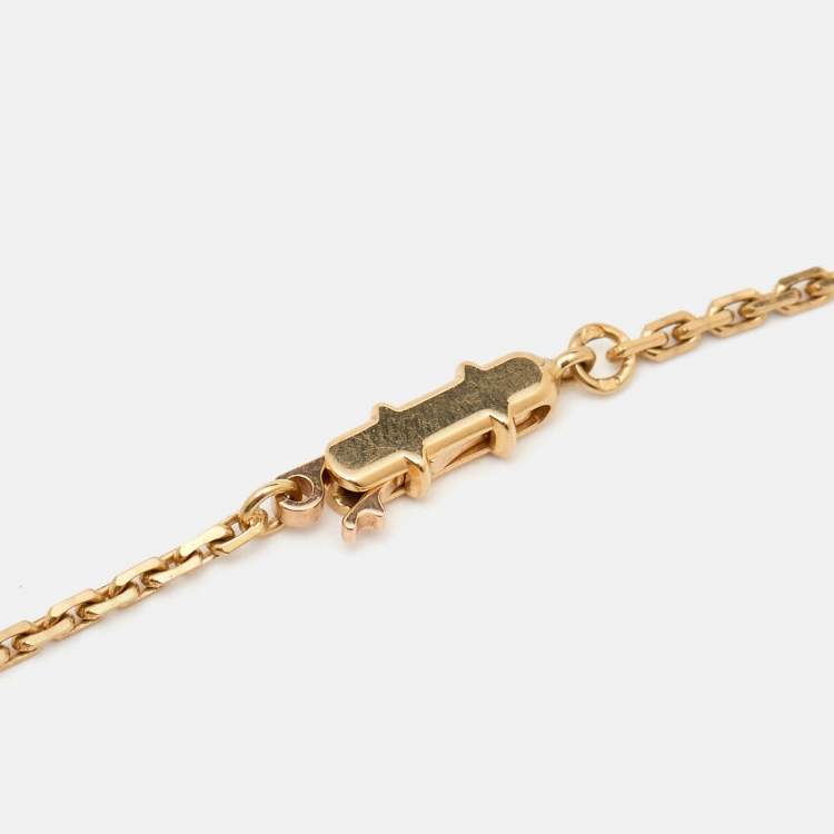 Pre Owned Cartier Love Diamonds 18k Yellow Gold Necklace