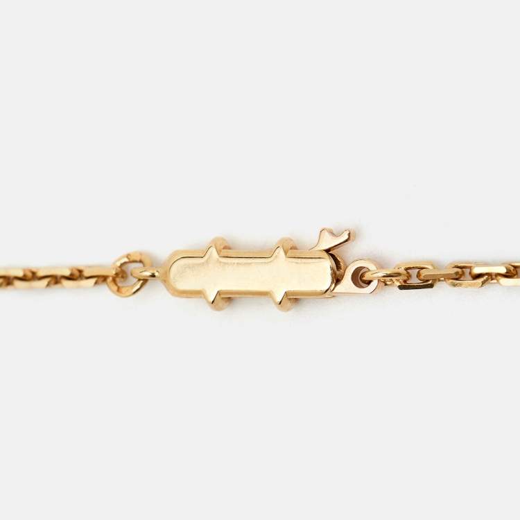 Pre Owned Cartier Love Diamonds 18k Yellow Gold Necklace