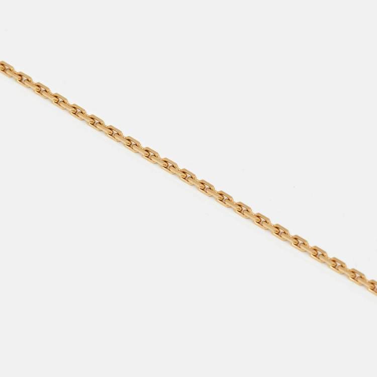 Pre Owned Cartier Love Diamonds 18k Yellow Gold Necklace