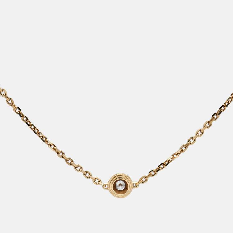 Pre Owned Cartier D'amour Diamond 18k Yellow Gold XS Model Bracelet