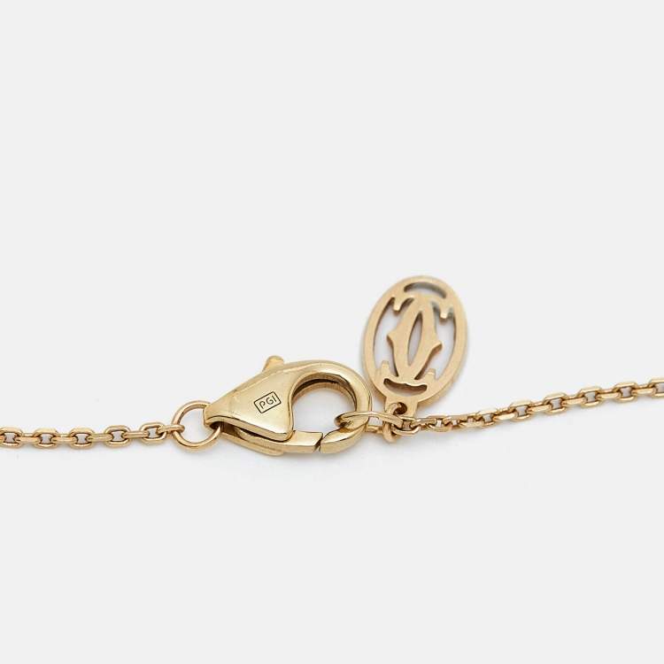 Pre Owned Cartier D'amour Diamond 18k Yellow Gold XS Model Bracelet