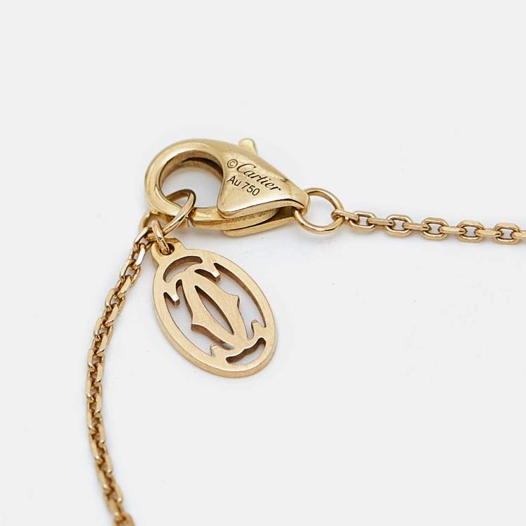 Pre Owned Cartier D'amour Diamond 18k Yellow Gold XS Model Bracelet