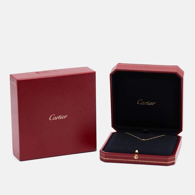 Pre Owned Cartier D'amour Diamond 18k Yellow Gold XS Model Bracelet